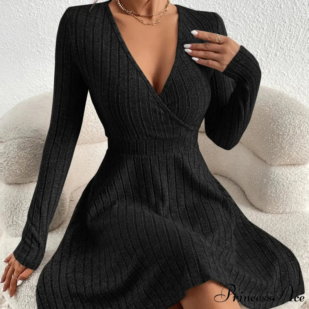 New Thin Attractive Sheath Dress Waist Reducing Short Little Black Dress