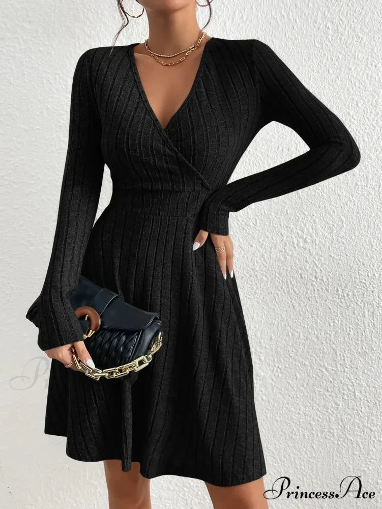 New Thin Attractive Sheath Dress Waist Reducing Short Little Black Dress