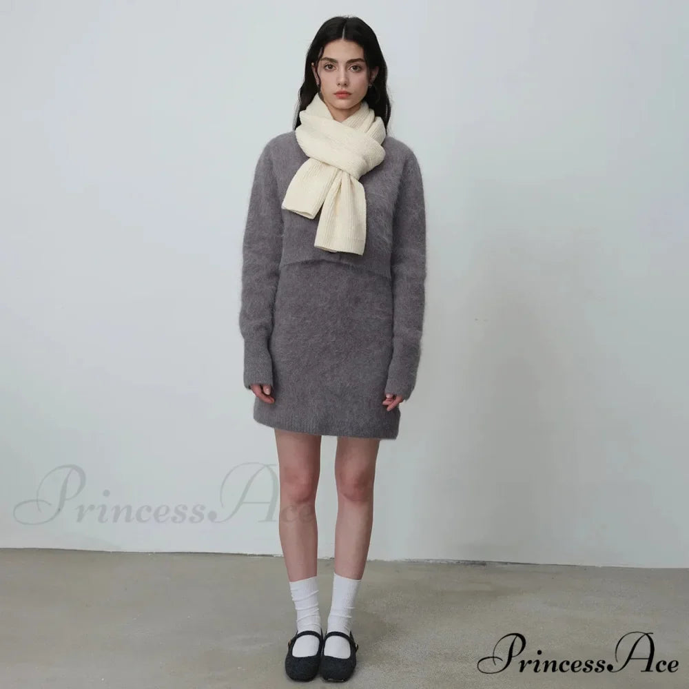 New Warm Knitted Wool Blended Scarf for Autumn Winter Comfort