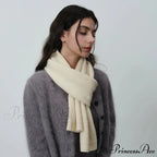 New Warm Knitted Wool Blended Scarf for Autumn Winter Comfort