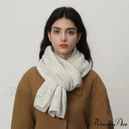 New Warm Knitted Wool Blended Scarf for Autumn Winter Comfort