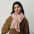 New Warm Knitted Wool Blended Scarf for Autumn Winter Comfort