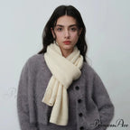 New Warm Knitted Wool Blended Scarf for Autumn Winter Comfort