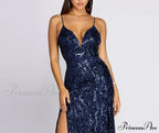 Nia Sequin Stylish Scroll Dress