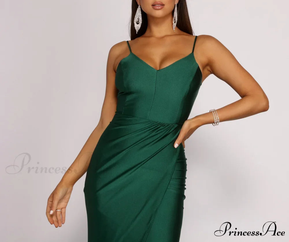 Nicki Formal Stylish Wrap Sleeveless Dress