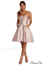 Noelle Formal Stylish Satin Party Dress