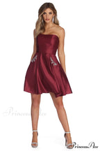 Noelle Formal Stylish Satin Party Dress