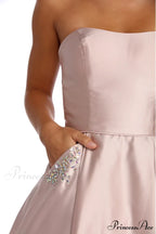 Noelle Formal Stylish Satin Party Dress