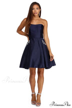 Noelle Formal Stylish Satin Party Dress