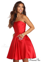 Noelle Formal Stylish Satin Party Dress