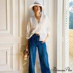 Nomadic Bohemian Floral Stitched Lace Extended Sleeve Blouse