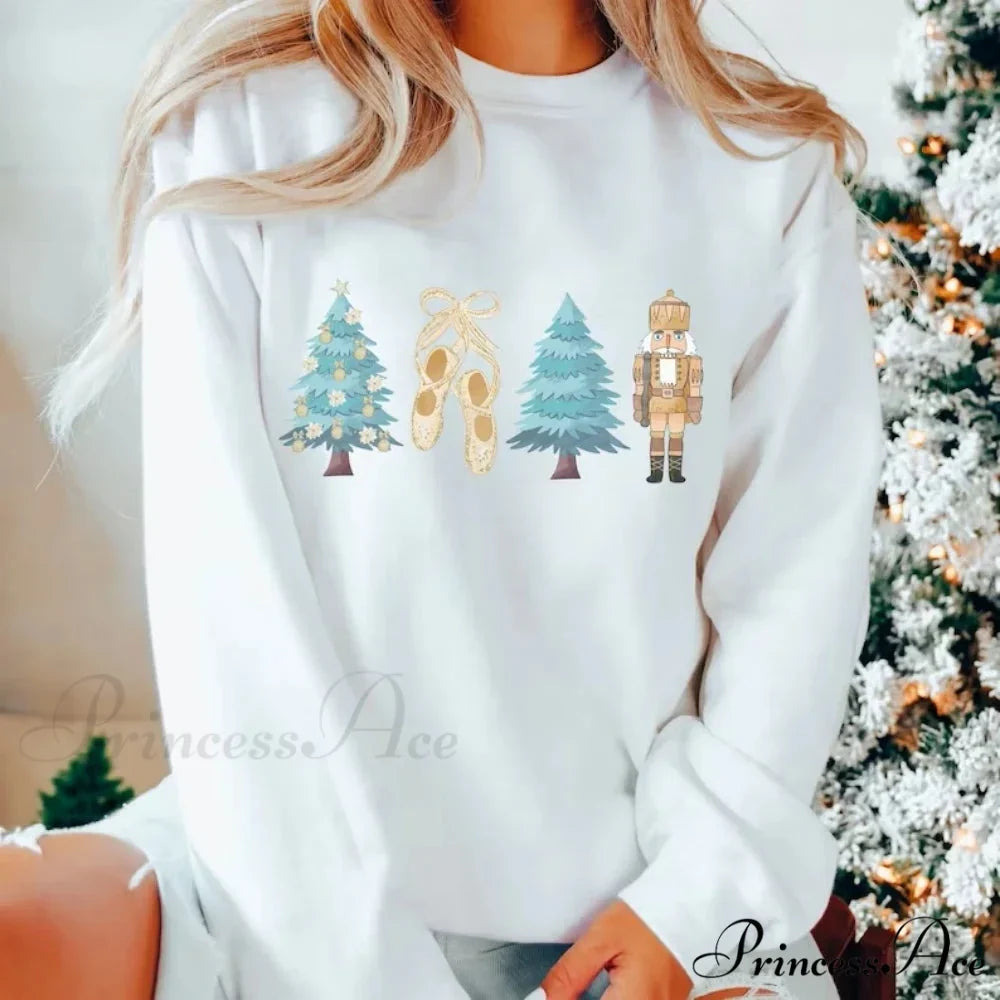 Nutcracker Ballet Sugar Plum Fairy Funny Crewneck Family Party Christmas Hoodie