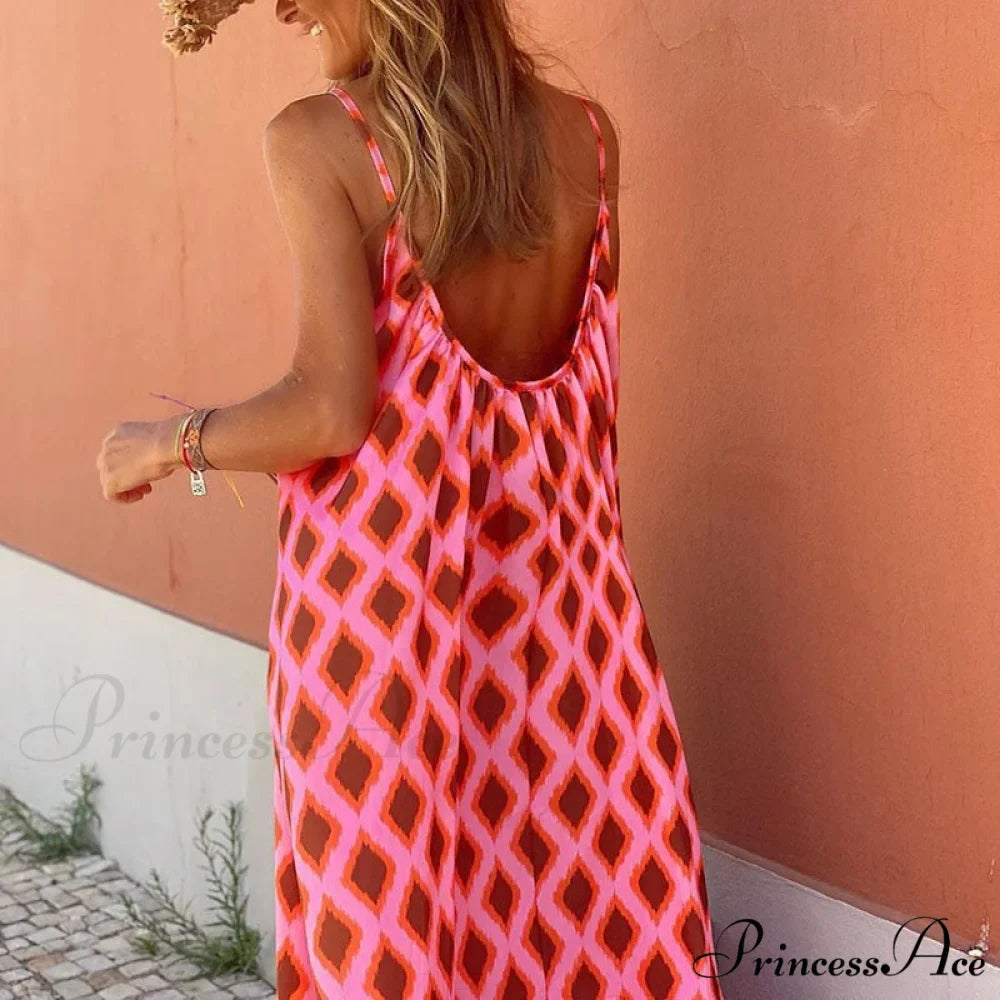 O Neck Backless Maxi Dress