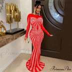 O-Neck Long Sleeve Party Dress