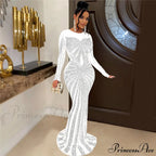 O-Neck Long Sleeve Party Dress