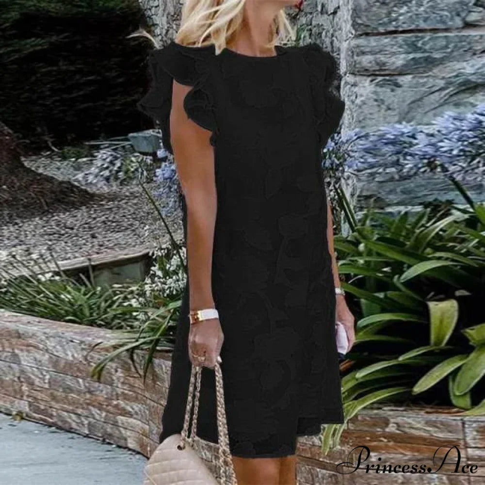 O Neck Party Vestidos Elegant Lace Crochet Dress