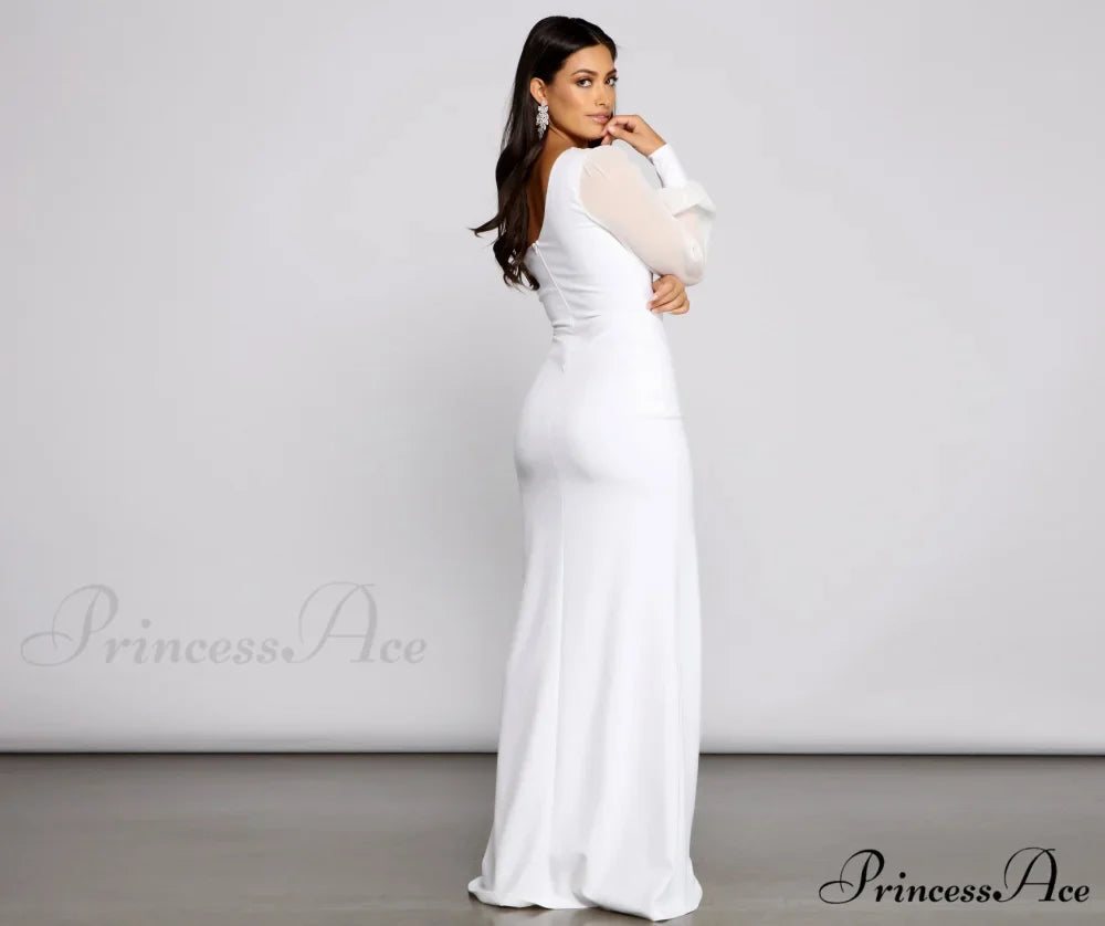 Odette Formal One Charming Shoulder Crepe Mermaid Dress