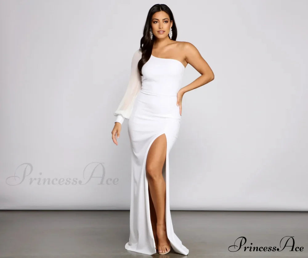 Odette Formal One Charming Shoulder Crepe Mermaid Dress