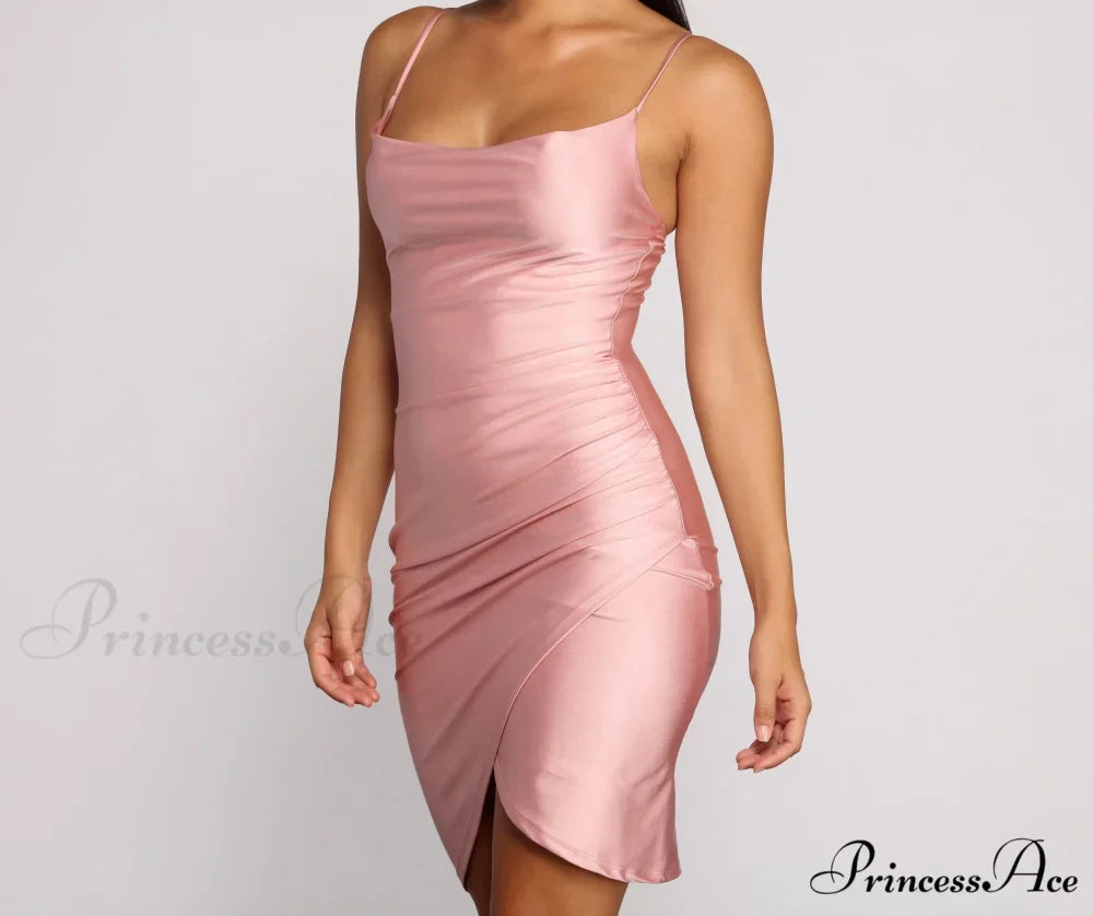 Of The Moment Charming Wrap Front Mini Dress