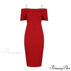 Off Shoulder Bodycon Formal Summer Party Dress