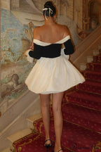 Off Shoulder Corset Dress with Bow