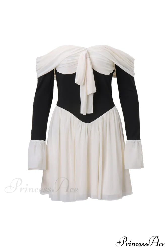 Off Shoulder Corset Dress with Bow