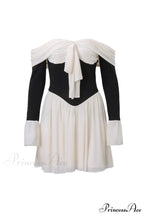 Off Shoulder Corset Dress with Bow