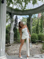 Off-Shoulder Dual Layer Short Dress