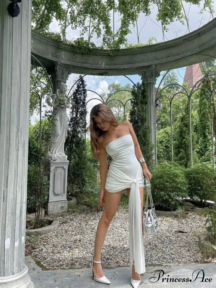 Off-Shoulder Dual Layer Short Dress