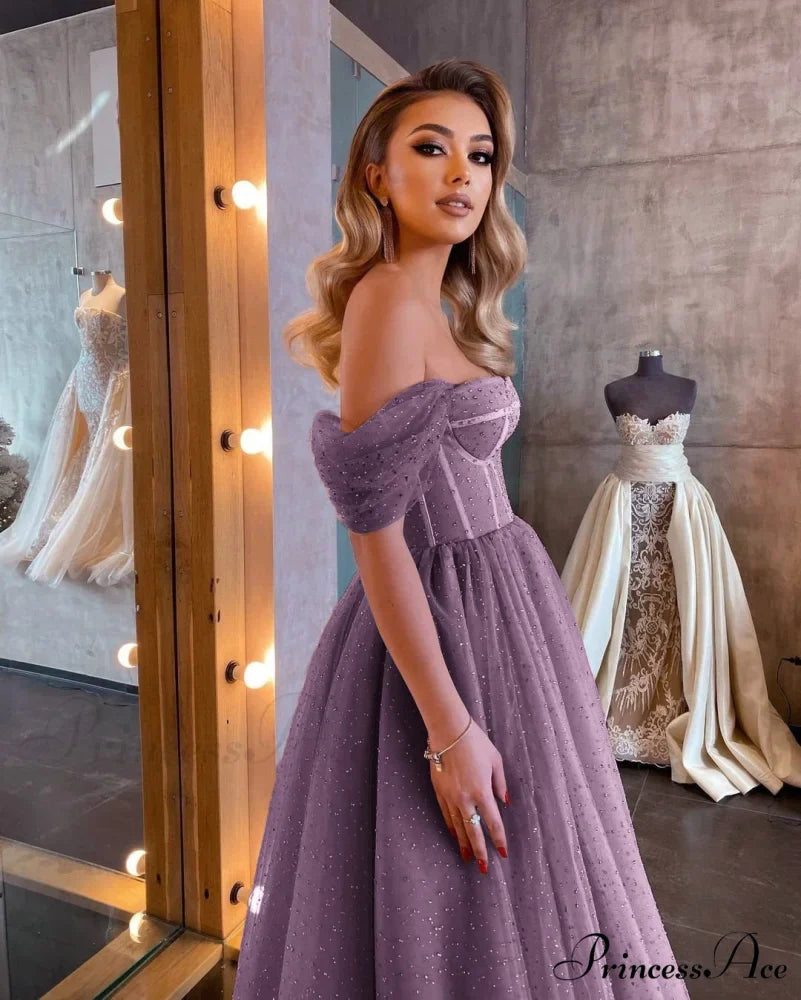 Off Shoulder Evening Gowns Dress