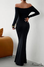 Off Shoulder Fishtail Dress