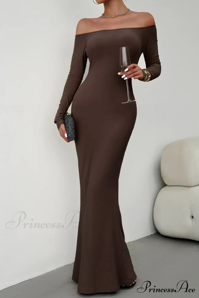 Off Shoulder Fishtail Dress