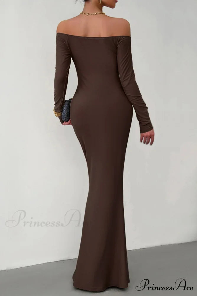 Off Shoulder Fishtail Dress