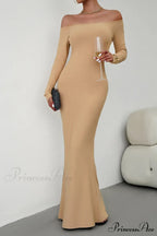 Off Shoulder Fishtail Dress