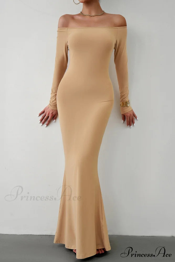 Off Shoulder Fishtail Dress