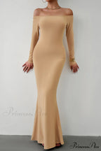 Off Shoulder Fishtail Dress