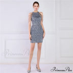 Off Shoulder Gold Sequin Short Party Bodycon Dress