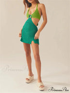 Off-Shoulder Ribbon Mini Dress