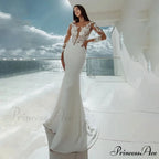 Off-Shoulder Royal Train Wedding Gown