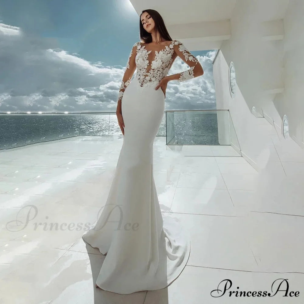 Off-Shoulder Royal Train Wedding Gown