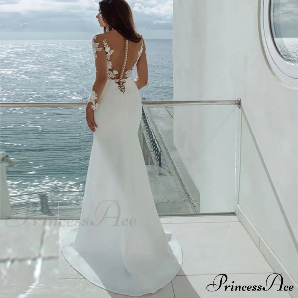Off-Shoulder Royal Train Wedding Gown