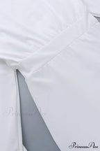 Off Shoulder Satin Dress with Gathered Silt