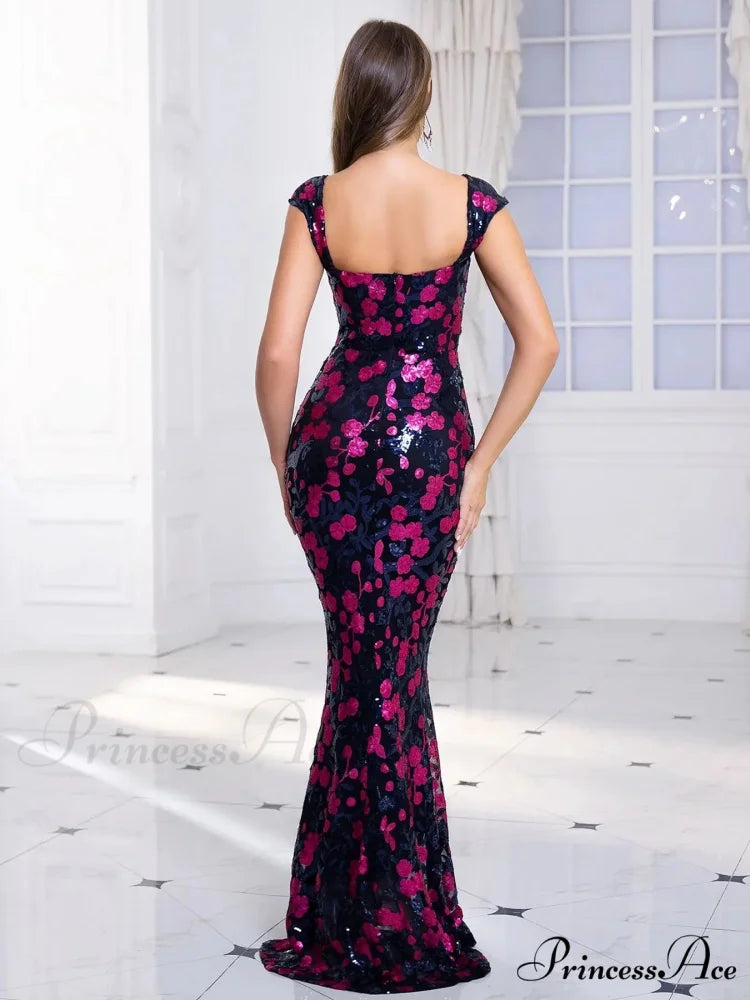 Off-Shoulder Sequin Party Dress