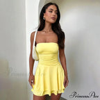 Off Shoulder Strapless A-Line Mini Dress