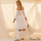 Off The Shoulder Lace Long Dress