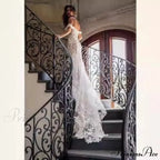 Off-The-Shoulder Lace Mermaid Bridal Wedding Gown