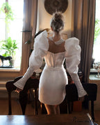 Off-the-Shoulder Ruffled Short Party Dress