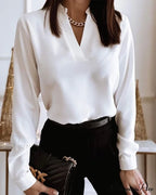 Office Lady Chain Printed Pullover Blouse