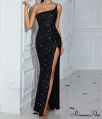 One Shoulder Sequins Party Dress