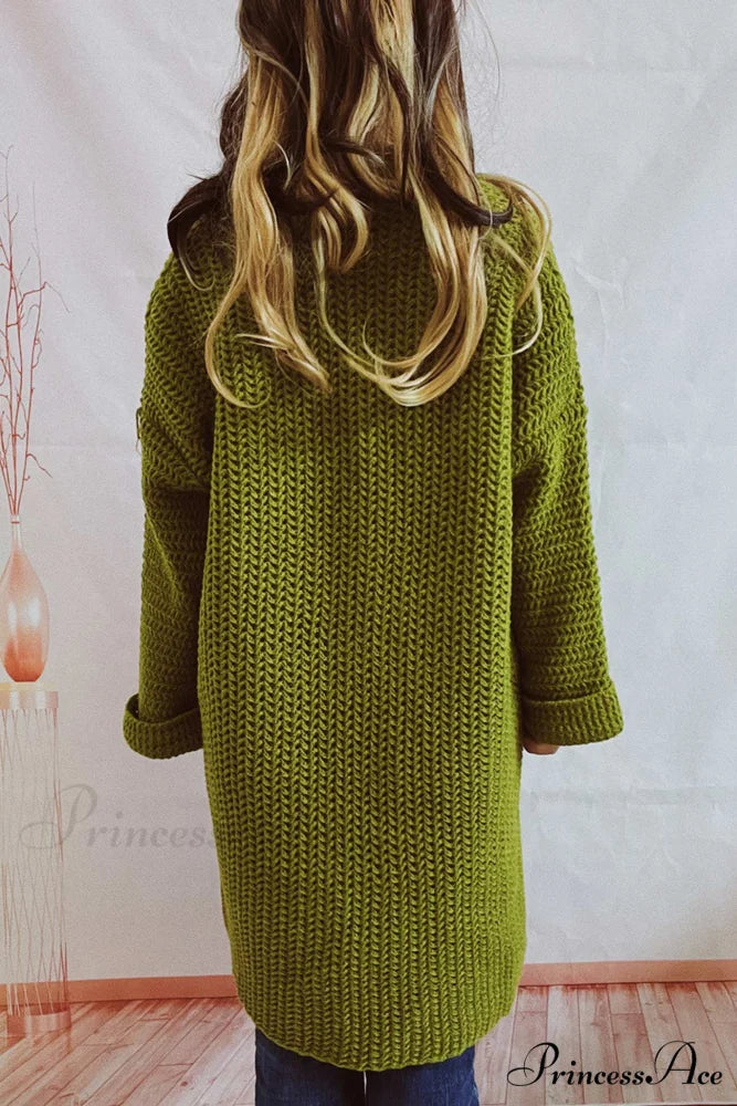 Open Front Cardigan with Large Pockets